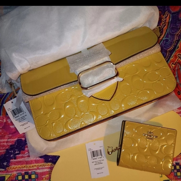 NEW! COACH MORGAN BAG IN SIGNATURE LEATHER & SNAP WALLET IN SIGNATURE LEATHER - Picture 1 of 7